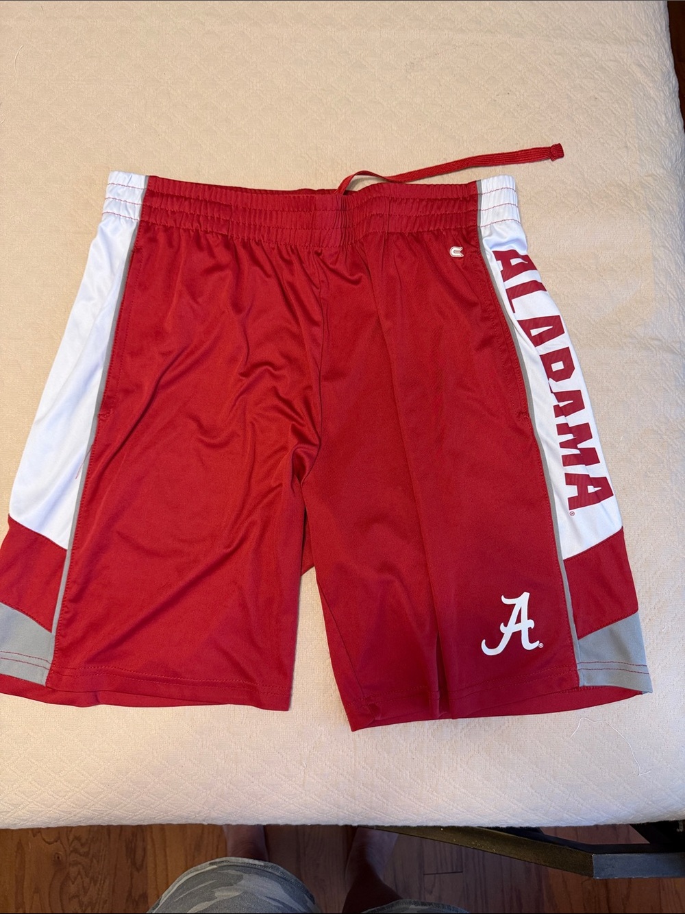 Colosseum Red and White Alabama Athletic Shorts